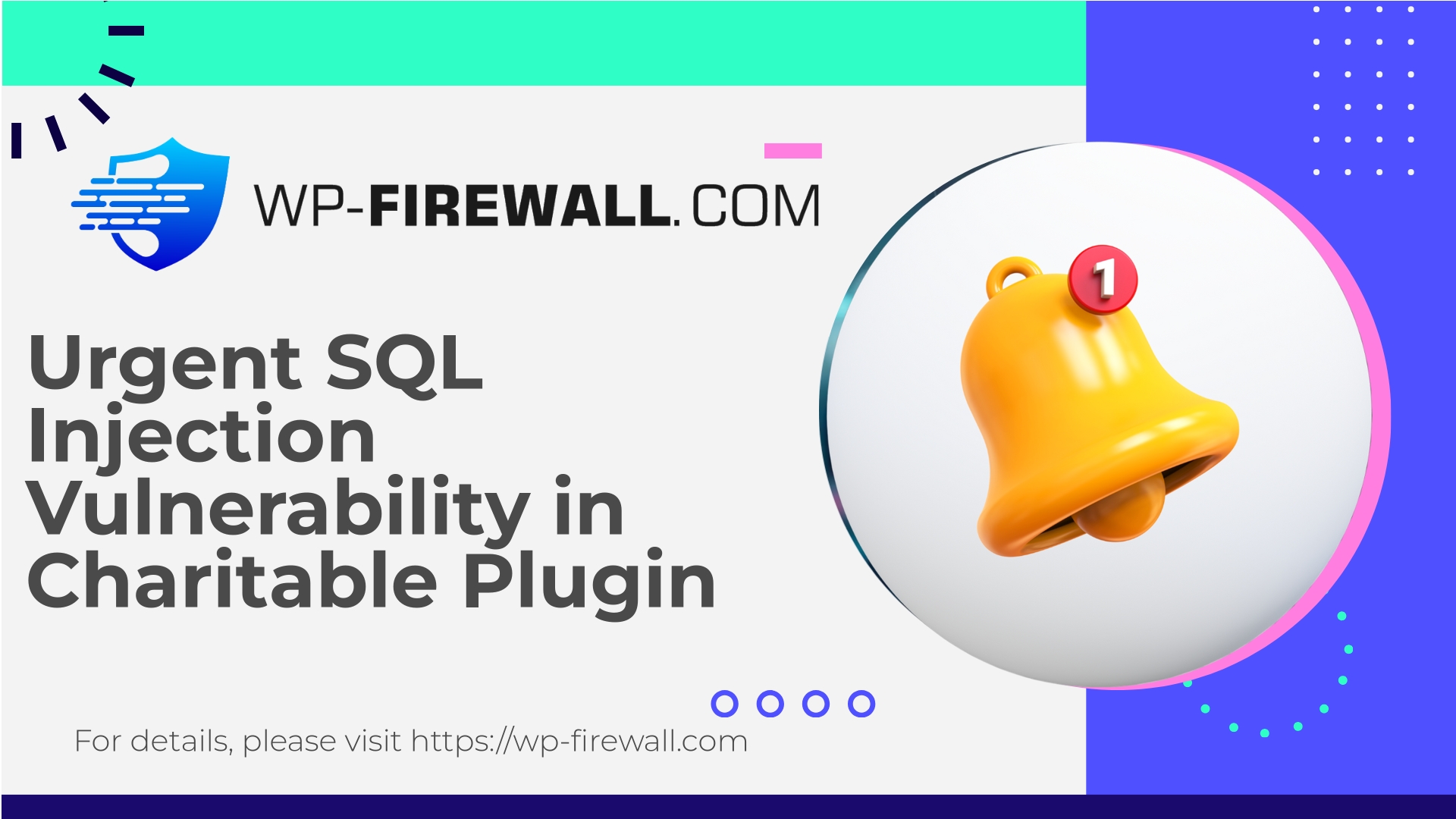 Charitable Plugin SQL Injection Vulnerability